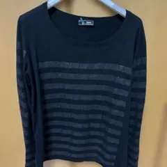 ブラック 薄手セーター