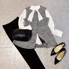 セットアップ ママスーツ セレモニー 上下コーデ売り M 卒業式 入学式 上品