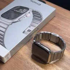Apple Watch Series 9 45mmステンレス　NOMAD バンド