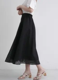 最終値下げ♡未使用品　Areeam　アリーム　 シアーチェックフレアスカート