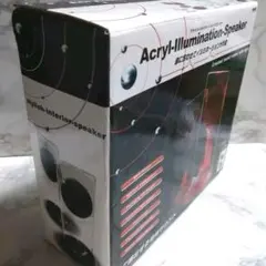 【ジャンク品】 アクリル イルミネーション スピーカー ９V電池式 【匿名配送】