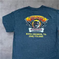 【US古着】GILDAN ギルダン Tシャツ L 銃器ショップ 企業ロゴ グレー