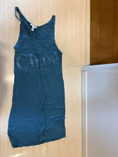 未使用　chloe タンクトップ　ファスナー ジャージー製ロゴ入りタンクトップ 白 - Chloé