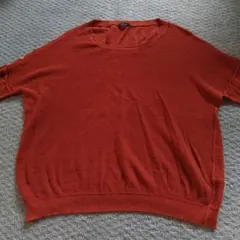 Discoat オレンジ 半袖ニットと黒ニット　2枚セット