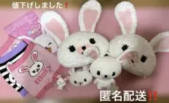 うさぎのモフィ ダイカットクッション ぬいぐるみ マスコット 他 
