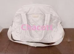 Chacott チャコット キルティング ボストンバッグ ホワイト ショルダー付