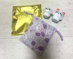 【新品未使用】ちいかわ　もぐもぐ本舗川越　トレーディングちりめん風ミニ巾着