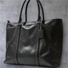 COACH コーチ メトロポリタン レザートートバッグ ビジネスバッグ 本革 黒のサムネイル