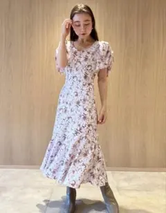 スナイデル バリエプリントワンピース LAV ラベンダー