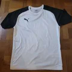 PUMA ラグランTシャツ S ホワイト/ブラック