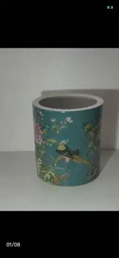 Chinese Artworks Yongqing Changchun Subscription Qing Dynasty Flower and Bird Pattern Brush Cylinder