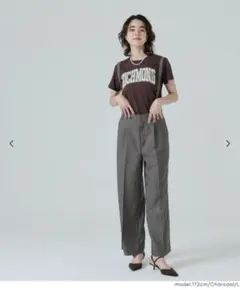 ヘリンボーンストライプ2wayサロペット チャコール coca