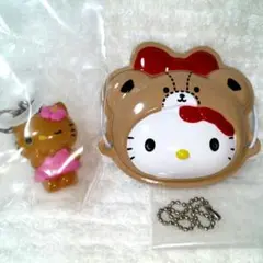 ハローキティめじるしアクセサリー&ミニチュアおめん2点セット
