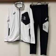 アシックス　トレーニングウェア　セットアップ　上下　Sサイズ　ホワイト
