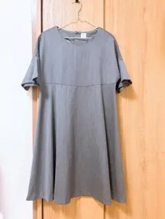 bulle de savon　グレー Aライン ワンピース　グレー