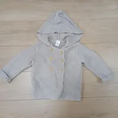 H&M フード付きニットジャケット 80cm