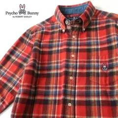 Psycho Bunny レッドタータン ネルシャツ /コットンフランネル