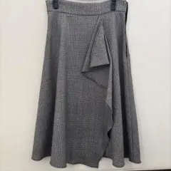 ROPÉ チェック柄フレアスカート