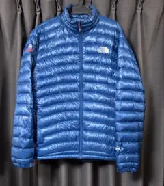 美品 ノースフェイス　軽量ダウン　サミットシリーズ　ブルー　メンズＬ