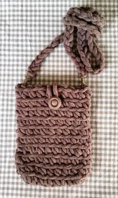 手編みスマホショルダー