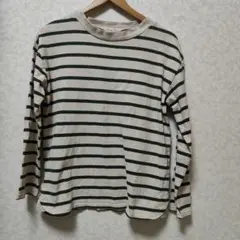 SamansaMos2レディースボーダー長袖シャツ