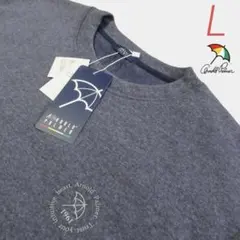 新品 アーノルドパーマー ワンポイント トレーナー ゴルフ グレー 裏起毛 L