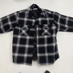 FREAK'S STORE フランネルシャツジャケット ブラック/グレー