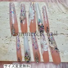 スーパーロングネイルチップ ベイビーブーマー グラデ ギャル 海外ネイル