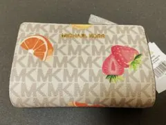 MICHAEL KORS 二つ折り財布 フルーツ柄 ホワイト - メルカリ