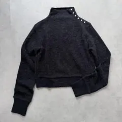 美品 スローブイエナ パイルリブパールドットタートル チャコールグレー