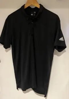 値下　adidas アディダス ポロシャツ ブラック　XOのサムネイル