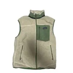 patagonia レトロX ベスト グリーン ベージュフリースベストM