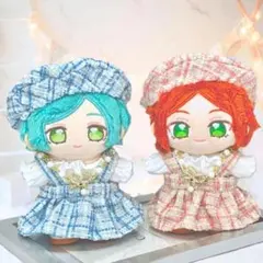 ✶10～12cm ツイード おそろいコーデ 2着 いつぬい ぬいぐるみ服 ぬい服