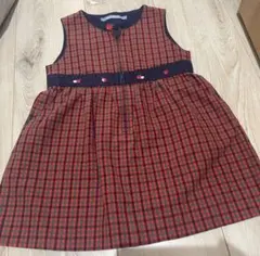 familiar ジャンバースカート 赤・緑・黒チェック