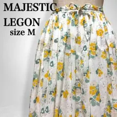 【マジェスティックレゴン】インド製 花柄 ペチコート付き ロングスカート