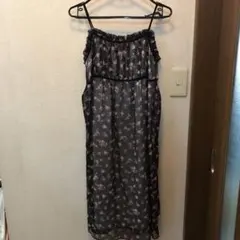 花柄 マタニティロングワンピース