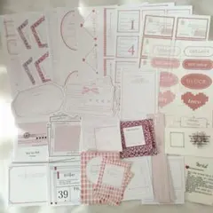 オリジナル　コラージュ素材　おすそ分け　ピンク系セット
