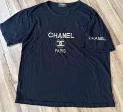 最終値下げ✨シャネル Tシャツ 90's 刺繍 金ロゴ - メルカリ