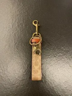 COACH コーチ バッグチャーム キーホルダー シグネチャー ティーローズ