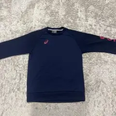 ASICS ネイビー 長袖 トレーナー