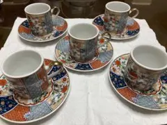 有田焼　伊万里焼　デミタスコーヒーカップ　5客　未使用