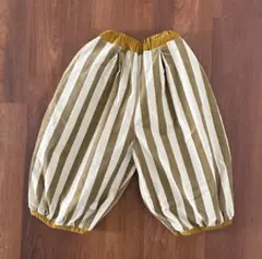 【新品¥8700】バルーンパンツ　ハンドメイド　120　秋冬 ストライプ
