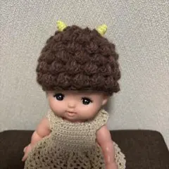 122)メルちゃん　レミンちゃん　ソランちゃんニット帽子／ハンドメイド