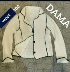 高級 手編 wool100% ニット カーディガン ジャケット DAMA