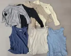 【お得まとめ売り】90・95cm肌着7枚セット　ノースリーブと長袖下着