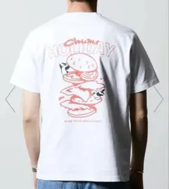 CHUMS Tシャツ ホワイト HOLIDAY ハンバーガーモチーフ　Mサイズのサムネイル