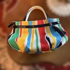 Paul Smith トートバッグ マルチ柄 クロコ型押しレザー ブラウン 