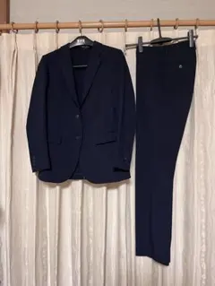 ユニクロ　レディーススーツセット　感動ジャケットS 感動パンツ(丈長め)ネイビー
