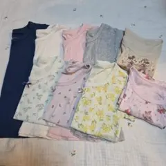 子供用肌着 9枚セット ネイビー・ピンク・グレーなど