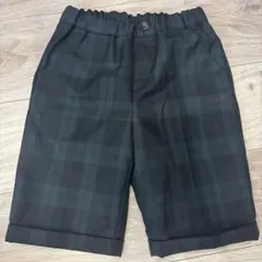 美品　フォーマル　ハーフパンツ　チェック　入学式　卒園式